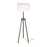 Canarm Sull 1 Light 57" Floor Lamp, Matte Black/Faux Woodgrain