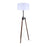 Canarm Sull 1 Light 57" Floor Lamp, Matte Black/Faux Woodgrain
