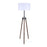 Canarm Sull 1 Light 57" Floor Lamp, Matte Black/Faux Woodgrain