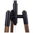 Canarm Sull 1 Light 57" Floor Lamp, Matte Black/Faux Woodgrain