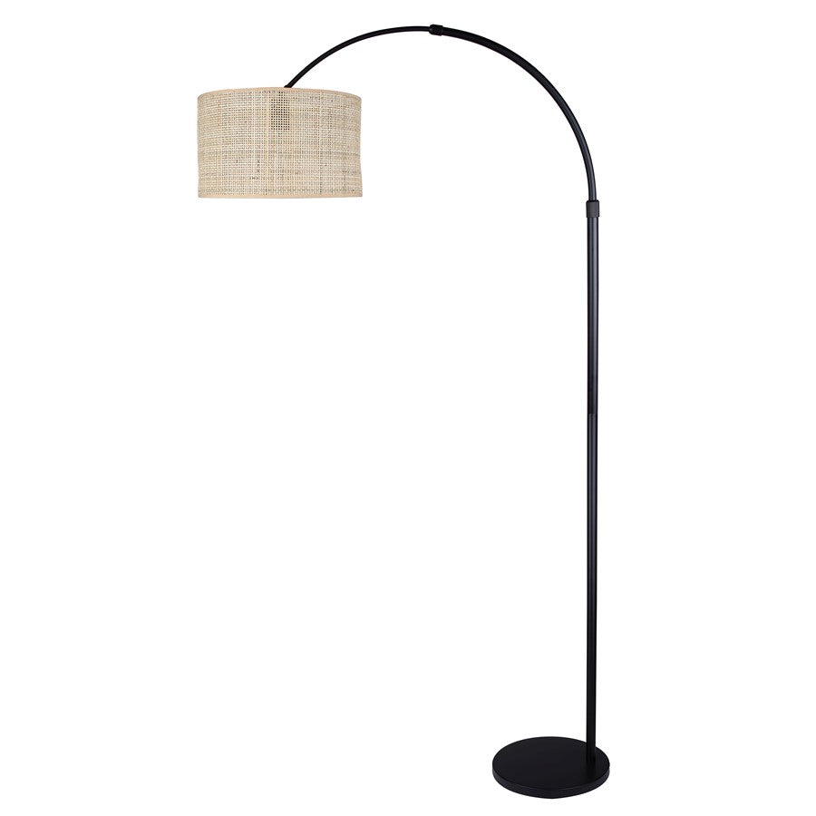 Canarm Merritt 1 Light 81.75" Floor Lamp, Matte Black
