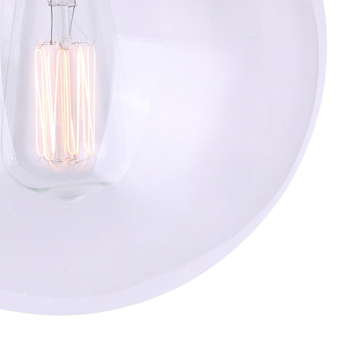 Canarm Camilo 1 Light 8" Flush Mount, Gold/Clear