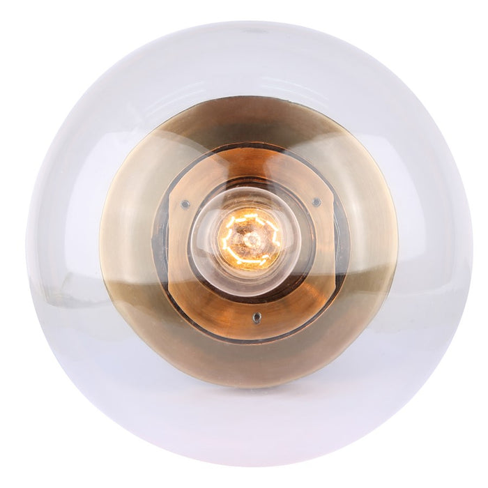 Canarm Camilo 1 Light 8" Flush Mount, Gold/Clear
