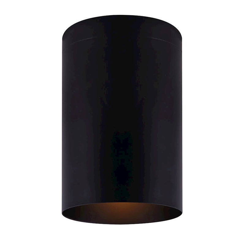 Canarm Agna 4in 1-Light Flush Mount | Matte Black Cylinder | Hallway & Closet Ceiling Light | 4 x 7 in | Model IFM1071A04BK