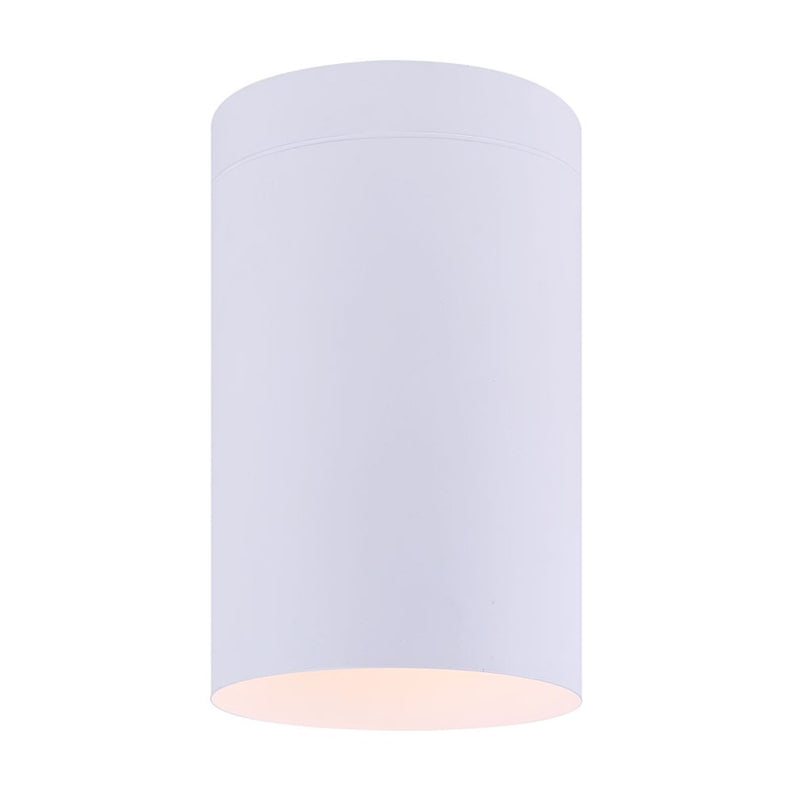 Canarm Agna 4in 1-Light Flush Mount | Matte White Cylinder | Hallway & Closet Ceiling Light | 4 x 7 in | Model IFM1071A04WH