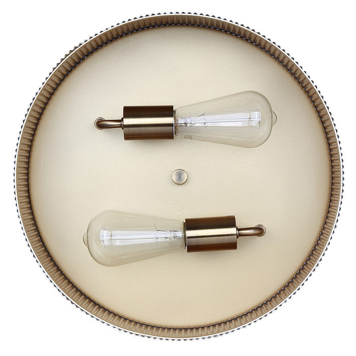 Canarm Rexton 2 Light 13.88" Flush Mount, Black