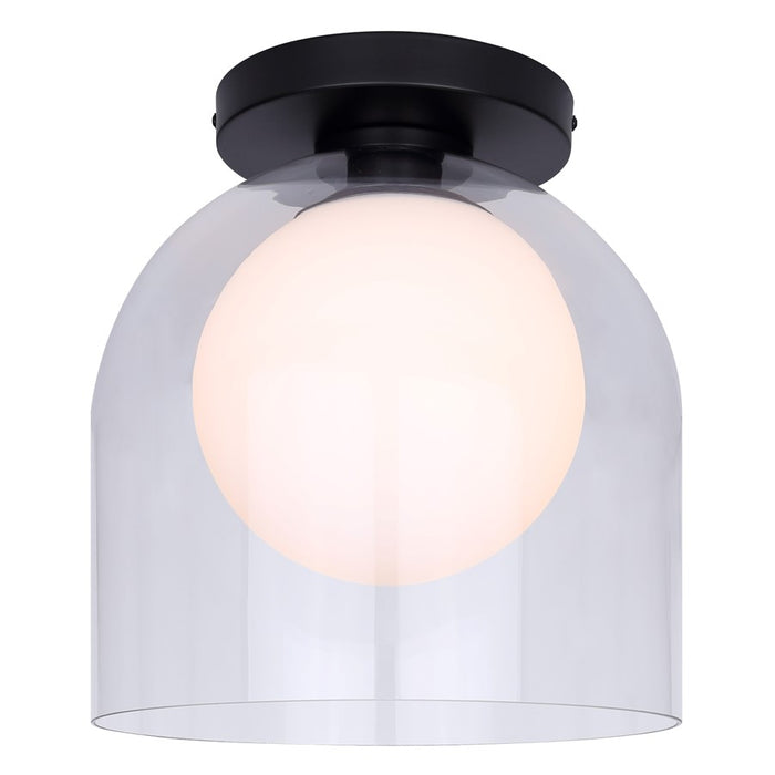 Canarm Pelia 1 Light 11.88" Flush Mount, Black - IFM1142A12BK