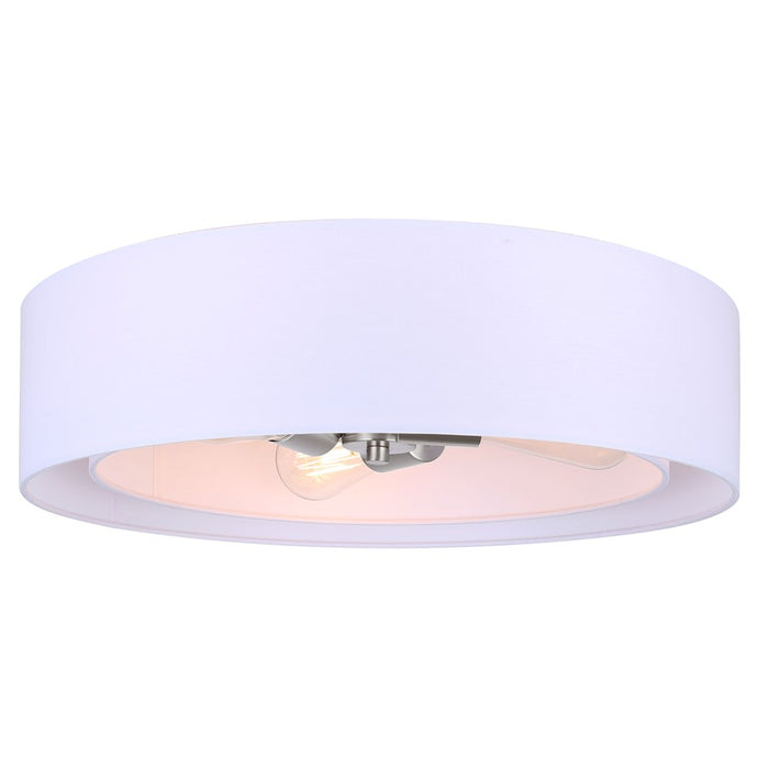 Canarm Landra 3 Light 19" Flush Mount, Brushed Nickel