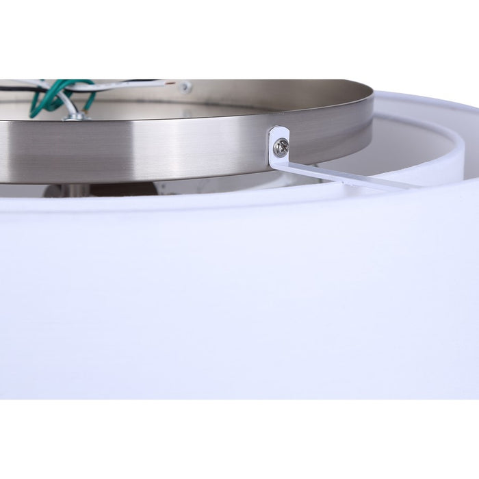 Canarm Landra 3 Light 19" Flush Mount, Brushed Nickel