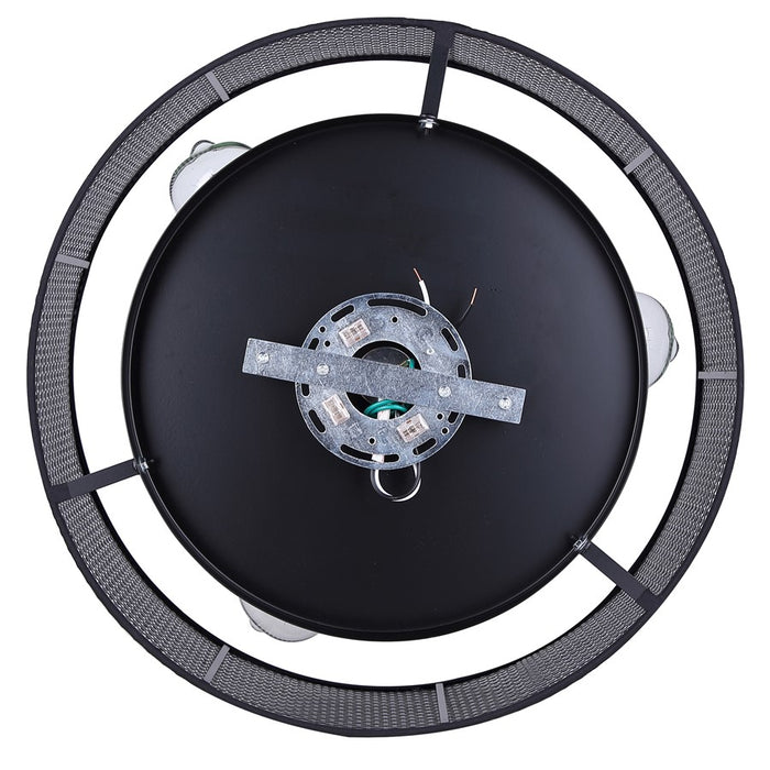 Canarm Bellamy 3 Light 16.25" Flush Mount/60W, Black