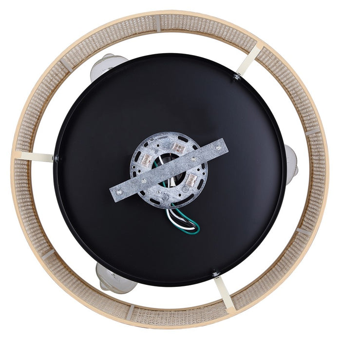 Canarm Bellamy 3 Light 16.25" Flush Mount, Black