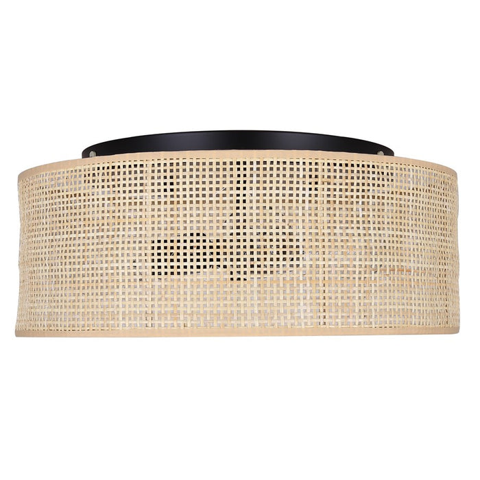 Canarm Bellamy 3 Light 16.25" Flush Mount, Black