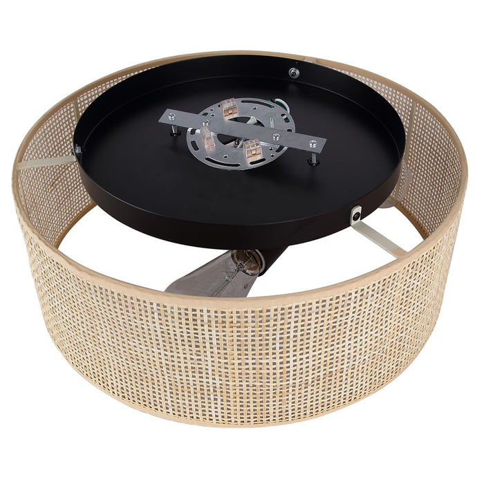 Canarm Bellamy 3 Light 16.25" Flush Mount, Black