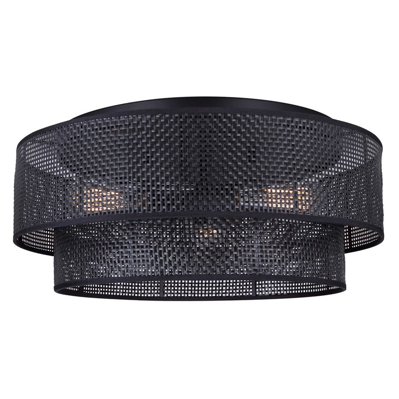 Canarm Bellamy 3 Light 19" Flush Mount, Mono Black