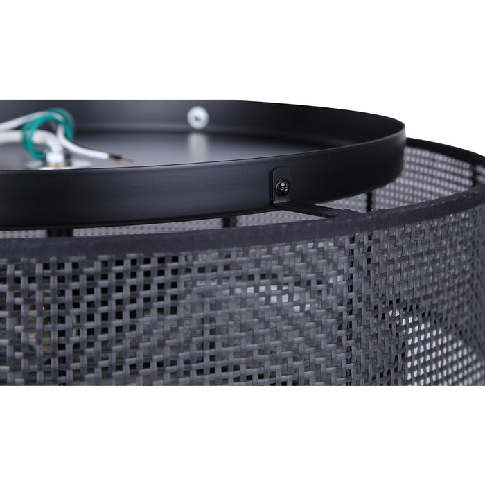 Canarm Bellamy 3 Light 19" Flush Mount, Mono Black