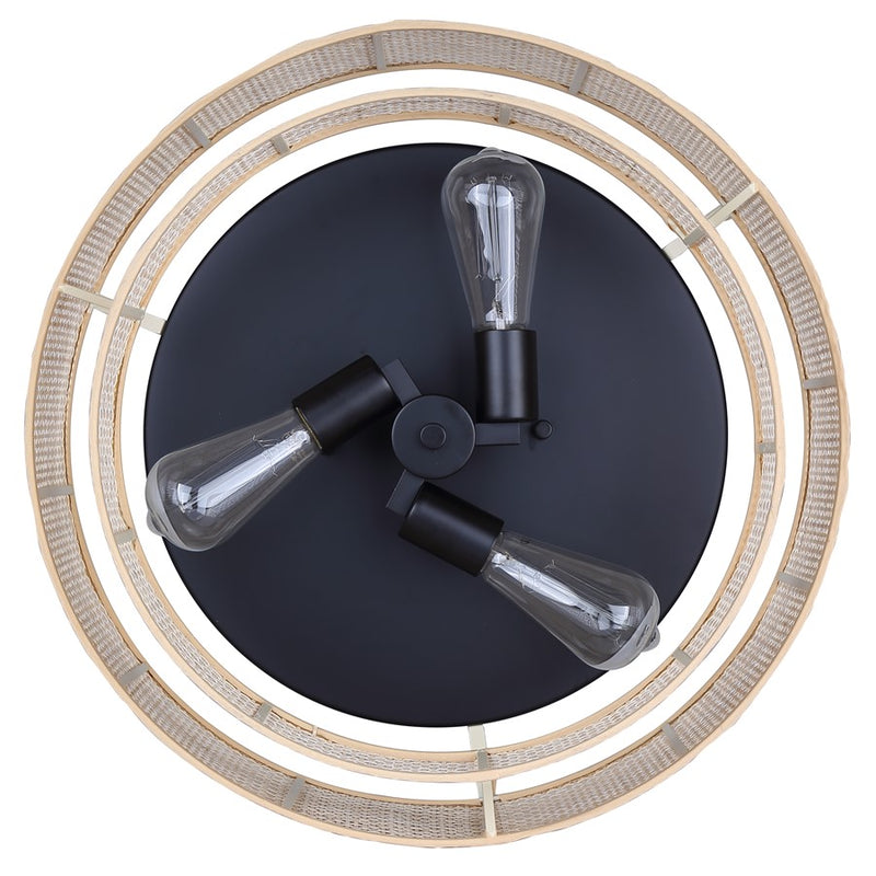 Canarm Bellamy 3 Light 19" Flush Mount, Black