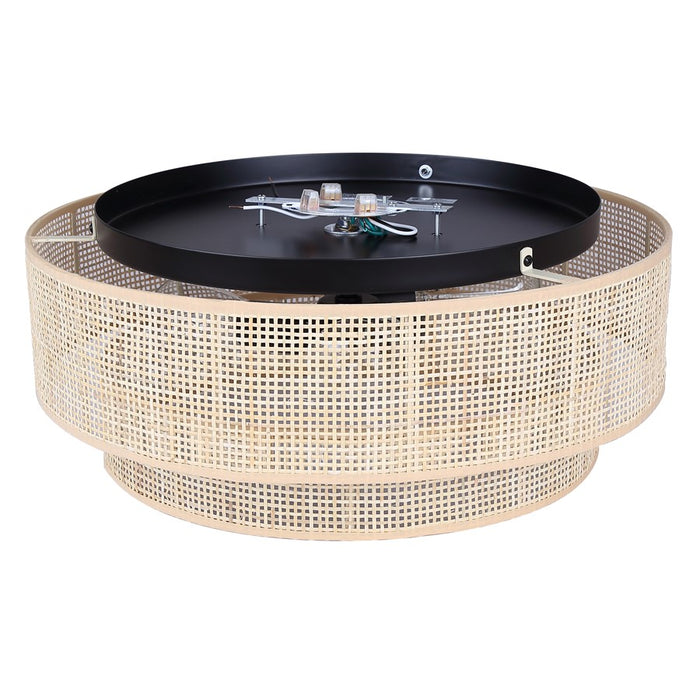 Canarm Bellamy 3 Light 19" Flush Mount, Black