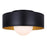 Canarm Daylon 1 Light 12.63" Flush Mount, Black