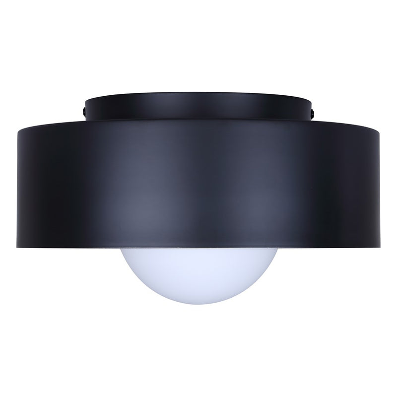 Canarm Daylon 1 Light 12.63" Flush Mount, Black