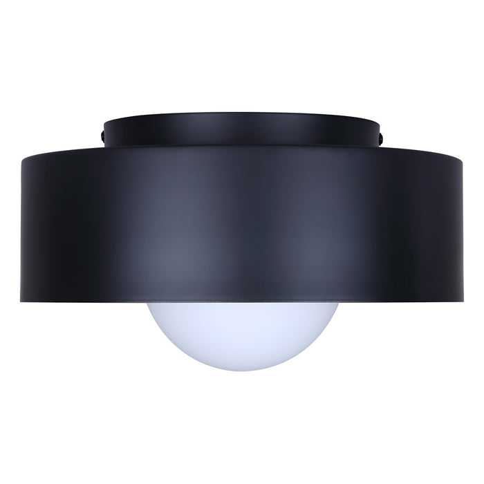 Canarm Daylon 1 Light 12.63" Flush Mount, Black