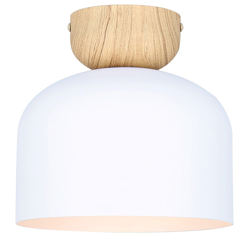 Canarm Caleb 1 Light 9" Flush Mount, Matte White