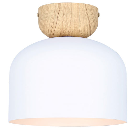 Canarm Caleb 1 Light 9" Flush Mount, Matte White - IFM1152A09WHW