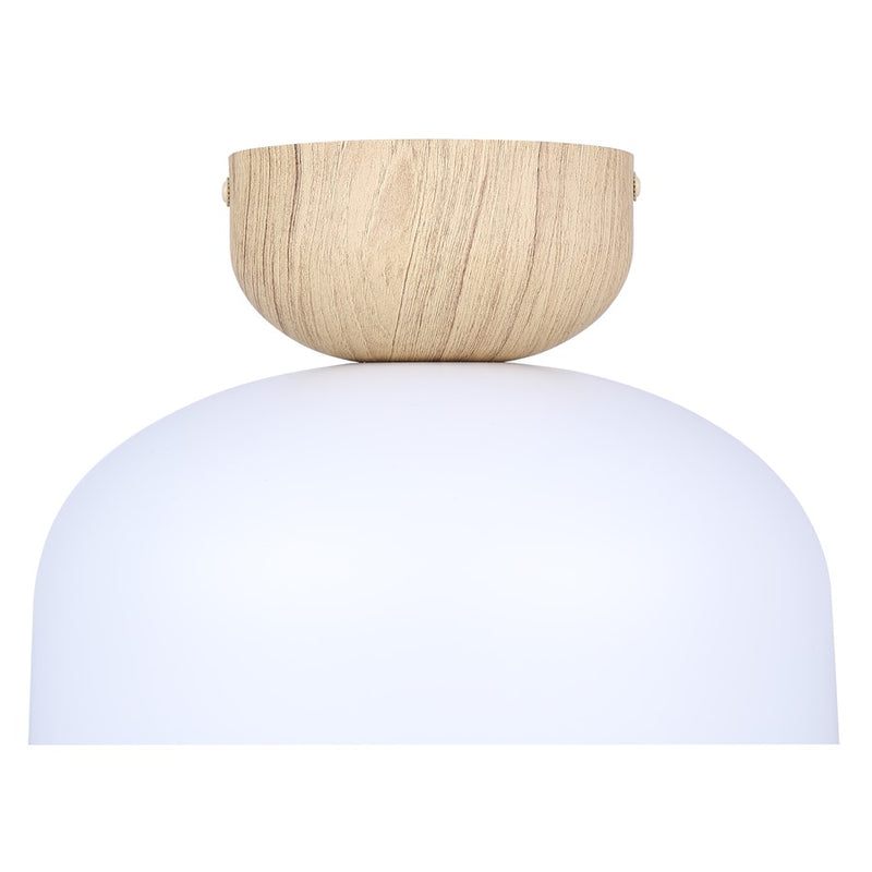 Canarm Caleb 1 Light 9" Flush Mount, Matte White