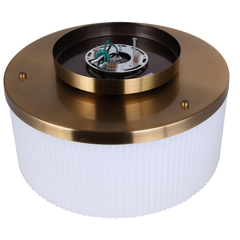 Canarm Kinslea 3 Light 14" Flush Mount, Gold