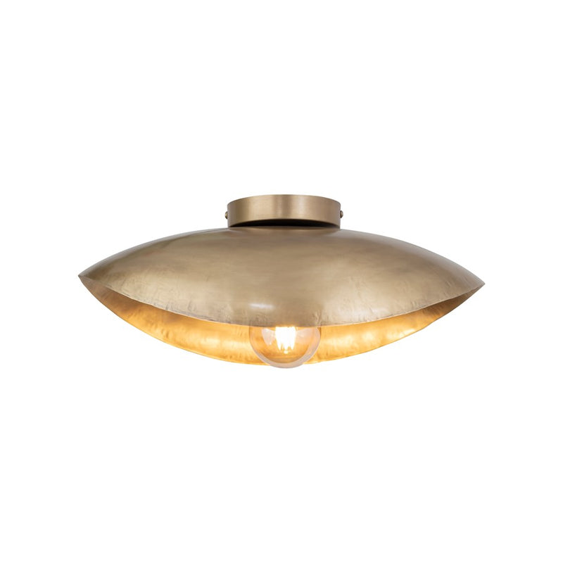 Canarm Maverick 1 Light Flush Mount, Antique Brass