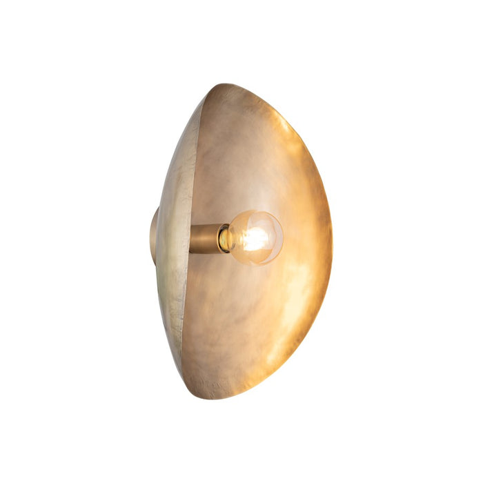 Canarm Maverick 1 Light Flush Mount, Antique Brass