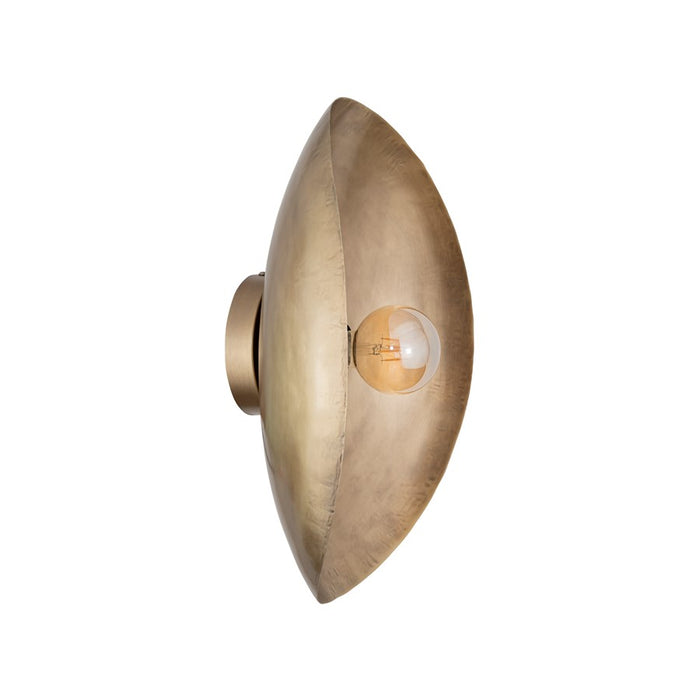 Canarm Maverick 1 Light Flush Mount, Antique Brass