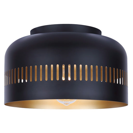 Canarm Miles Light 13" Flush Mount, Black