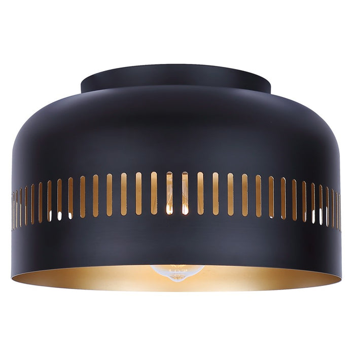Canarm Miles Light 13" Flush Mount, Black