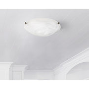 Canarm Clip 16in 3-Light Flush Mount | Oil Rubbed Bronze and Alabaster Glass | Living Room & Bedroom Ceiling Light | Model IFM161613
