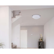 Canarm Clip 16in 3-Light Flush Mount | Oil Rubbed Bronze and Alabaster Glass | Living Room & Bedroom Ceiling Light | Model IFM161613