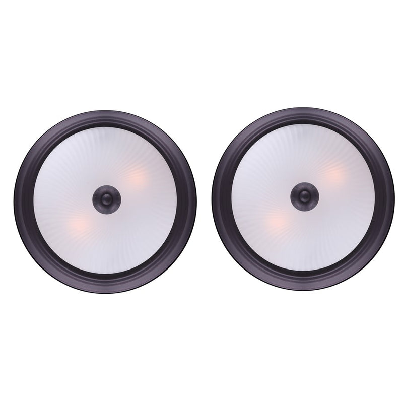 Canarm Madison 11in 1-Light Flush Mount | Oil Rubbed Bronze and Frosted Glass | Hallway & Bedroom Ceiling Light | 11 x 11 x 4.75 in | Model IFM21113T