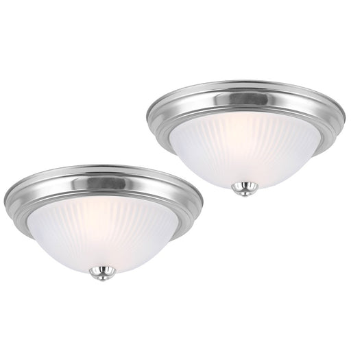 Canarm Madison 1 Light 11" Flush Mount, Brushed Pewter
