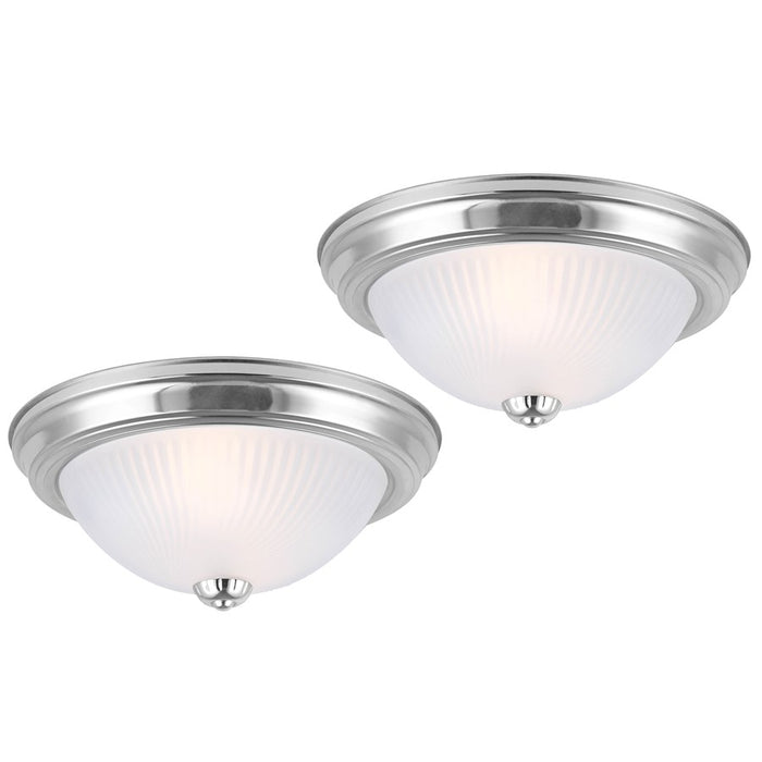 Canarm Madison 1 Light 11" Flush Mount, Brushed Pewter