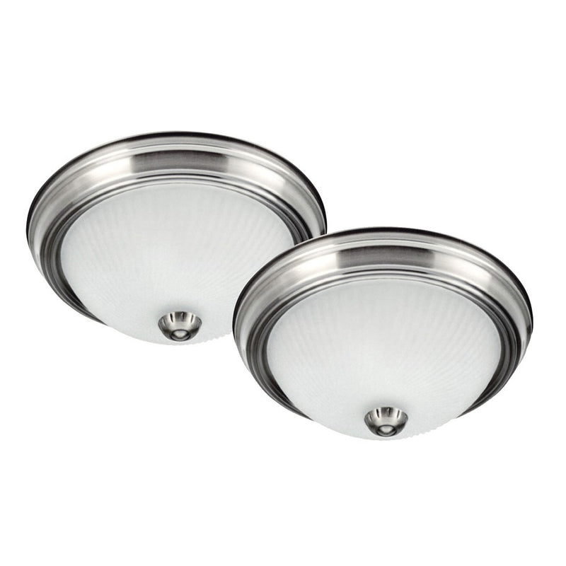 Canarm Madison 1 Light 11" Flush Mount, Brushed Pewter