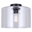 Canarm Sklo 1 Light 12" Flush Mount, Matte Black