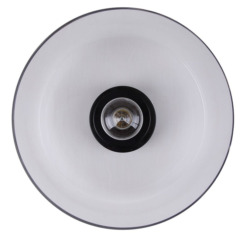 Canarm Sklo 12in 1-Light Flush Mount | Modern Matte Black and Clear Glass | Living Room & Entryway Ceiling Light | 12 x 12 x 9 in | Model IFM2125B12BK