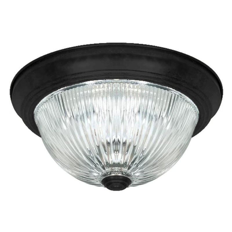 Canarm Madison 13in 2-Light Flush Mount | Matte Black | Hallway & Bedroom | 13 x 13 x 5.5 in | Model IFM213MBK-RGC