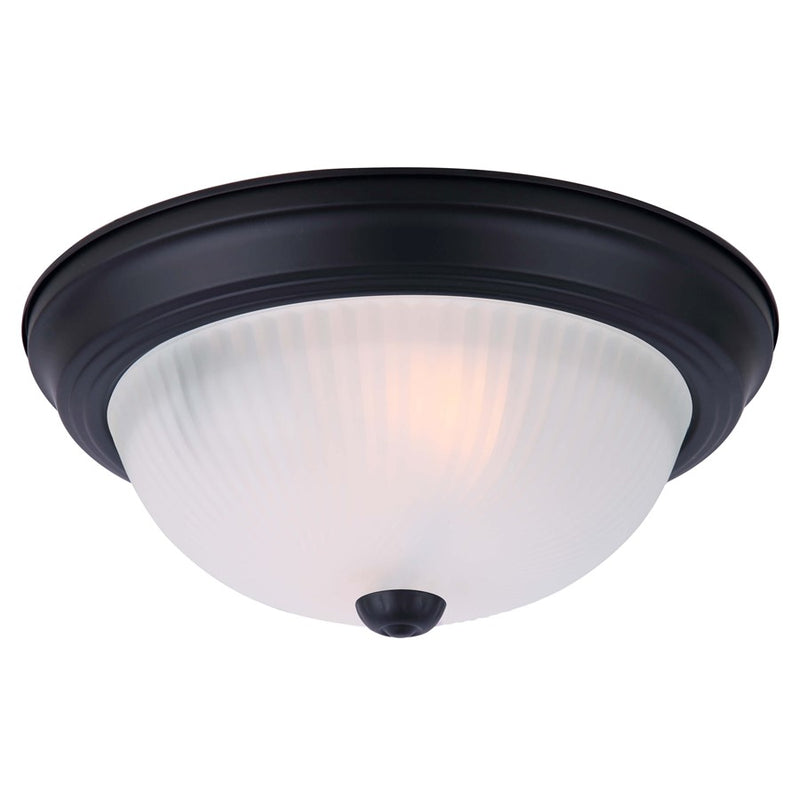 Canarm Madison 13in 2-Light Flush Mount | Matte Black | Hallway & Bedroom | 13 x 13 x 5.5 in | Model IFM213MBK-RGF