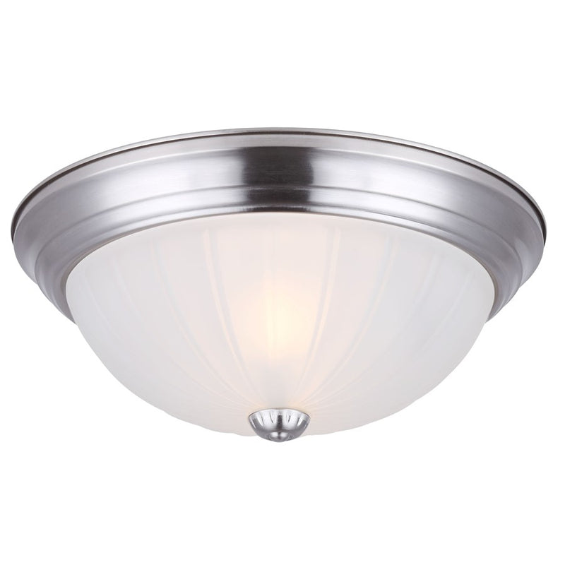Canarm Madison 2 Light 11" Flush Mount, Brushed Pewter