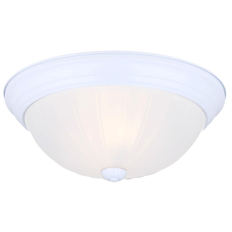 Canarm Madison 13in 2-Light Flush Mount | Traditional White and Frosted Glass | Hallway & Bedroom Ceiling Light | 13 x 13 x 5.5 in | Model IFM31311N
