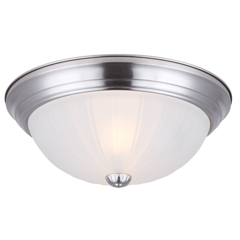 Canarm Madison 2 Light 13" Flush Mount/60W, Brushed Pewter