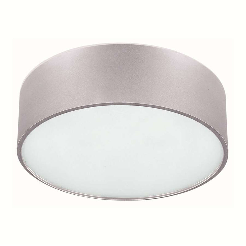 Canarm Dexter 13in 2-Light Flush Mount | Modern Aluminum and Frosted Glass | Hallway & Bathroom Ceiling Light | 13 x 13 x 5.25 in | Model IFM318A13AL