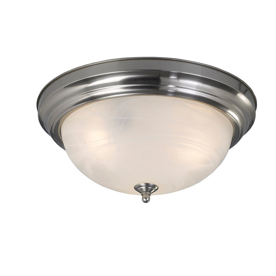 Canarm Signature 2 Light 11" Flush Mount, Brushed Nickel