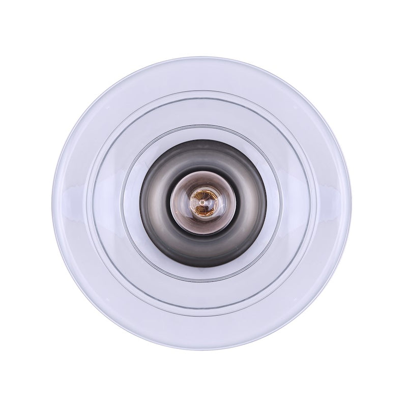Canarm Chicago 12in 1-Light Flush Mount | Modern Brushed Nickel and Clear Glass | Bedroom & Entryway Ceiling Light | Model IFM459B13BN