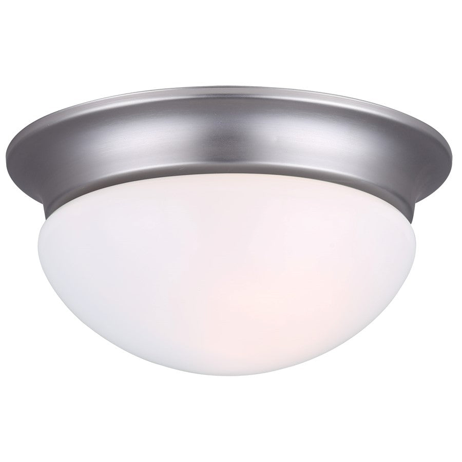 Canarm Madison 1 Light 9" Flush Mount, Brushed Pewter